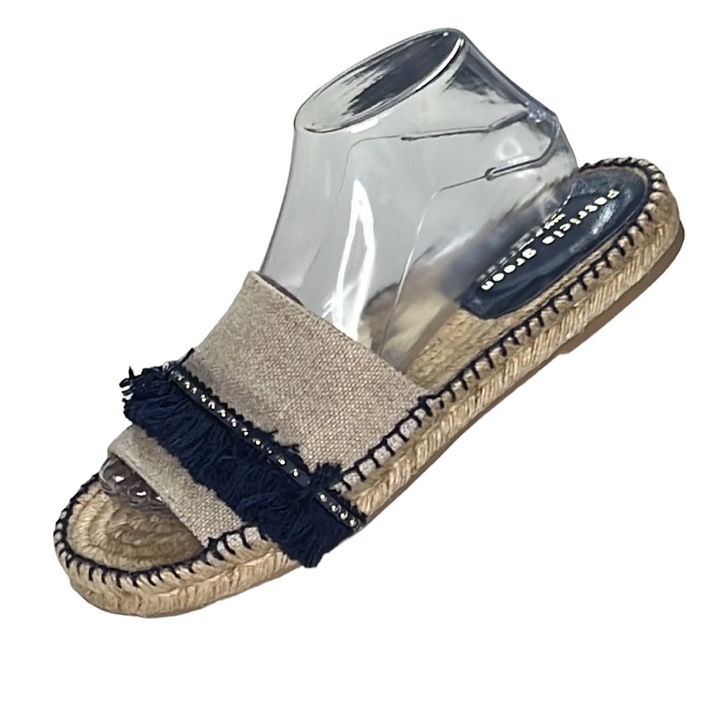Patricia Green Linen Espadrille Slides